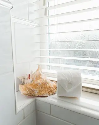 a window sill with a roll of toilet paper on it at Birkby Lodge Escape in Lytham St Annes