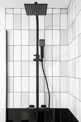 a shower with a blow dryer in a bathroom at 10Min Walk to Stadium SofaBed WM & Dishwasher in Liverpool