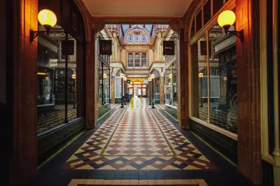 a view of an empty street in a building at 7 Cannon Street in Preston