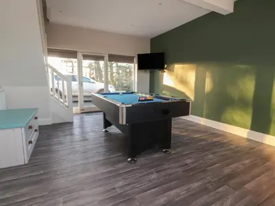 a room with a pool table in a room at Homewood in Preston