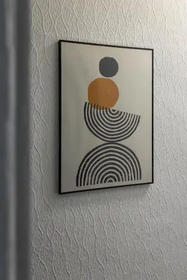a picture on a wall with a swirl at Woodbine House - Air Host and Stay - Free parking - Contractor Friendly in Liverpool