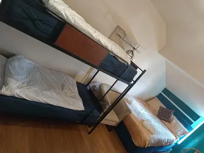 an overhead view of a bunk bed in a room at Jewel Of The Sea Hotel in Blackpool