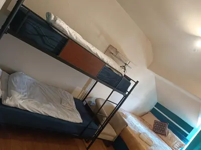 an overhead view of a bunk bed in a room at Jewel Of The Sea Hotel in Blackpool