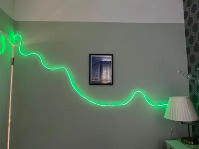 a room with a wall with a green line on it at The Big One Blackpool in Blackpool
