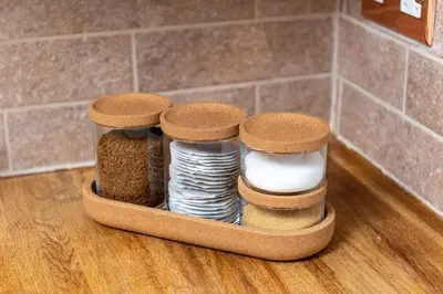 a container filled with spices on top of a wooden floor at Riversleigh in Warton