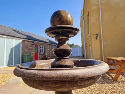 a close up of a water fountain at Lord William in Preston