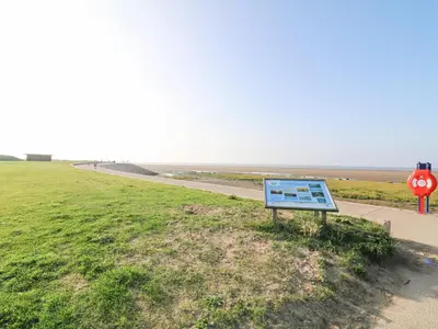a sign on the side of a road with a stop sign at 6D Clifton Drive in Lytham St Annes