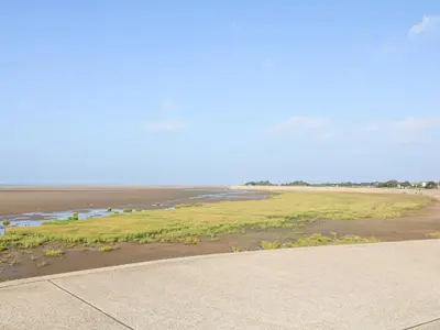a view of a beach with a body of water at 6D Clifton Drive in Lytham St Annes