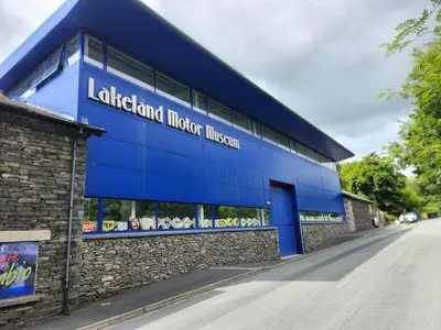 a blue building with the words liddle island indoor museum at 2 Bed in Ulverston oc-sz013 in Haverthwaite