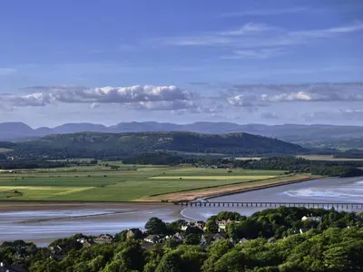 a view of a river and a bridge at 3 Bed in Carnforth oc-sz425 in Arnside