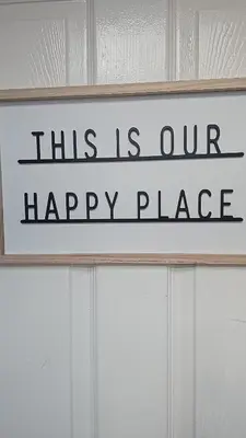 a sign on a door that reads this is our happy place at Your Happy Place-2 Bedroom House in Liverpool