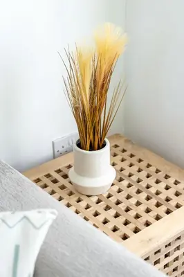 a plant in a white vase sitting on a table at St Davids House - Air Host & Stay - 4 Bedrooms - Contractor Friendly in Liverpool