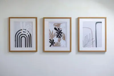 three framed pictures on a white wall at St Davids House - Air Host & Stay - 4 Bedrooms - Contractor Friendly in Liverpool