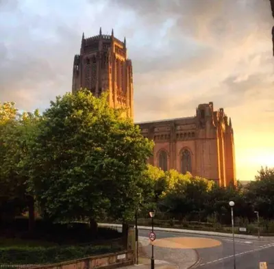 a large building with a tower on top of it at City Centre Georgian Qtr Apartment Canning St 2bed 2bath in Liverpool