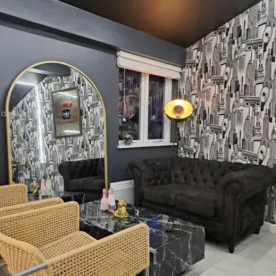 a living room with a couch and a table at L2 APARTMENT- near CAVERN QUARTER in Liverpool