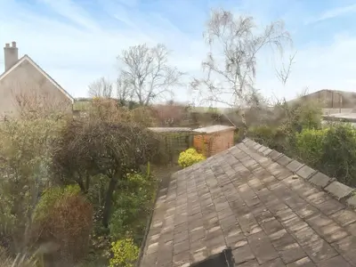 an overhead view of a roof of a house at Beech Cottage in Carnforth