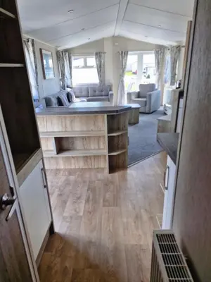 an interior view of an rv with a living room at Willaby skye in Heysham