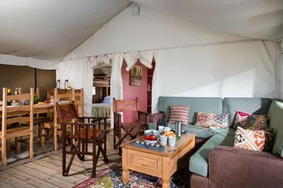 a living room with a couch and a table at Snipe - Bleasdale in Chipping