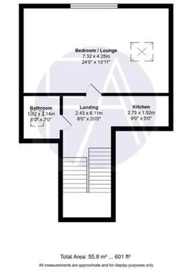 a schematic diagram of the experimental facility at The Eaves - Victorian second floor, open plan apartment in Southport