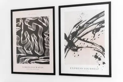 two framed illustrations of a plant at Anfield Four-Bed Spacious Getaway Haus in Liverpool
