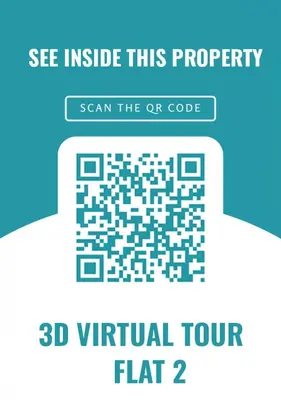 a screenshot of a virtual tour flat at Terracotta Apartment, free WiFi & parking, coastal location in New Brighton