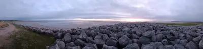 an aerial view of a forest of large rocks at 3-Bed Caravan - Haven Lakeland Leisure Park in Grange Over Sands