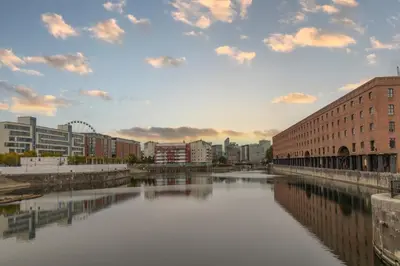 a view of a river in a city with buildings at Dockside Aparthotel, Best Western Signature Collection in Liverpool