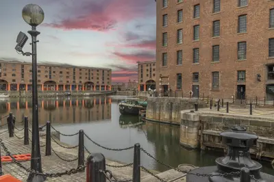 a view of a river in a city with buildings at Dockside Aparthotel, Best Western Signature Collection in Liverpool