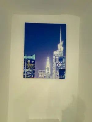 a picture of a skyline of a city at The Brooklyn loft apartment in Blackpool