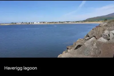 a view of a large body of water at Nadia's Lodge Smart TV & Wi-Fi in Haverigg