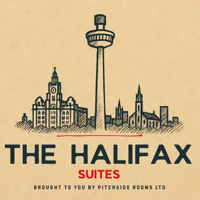 a sign for the havana suites with a drawing of a lighthouse at The Halifax Suites Near Albert Dock sleeps 3 in Liverpool