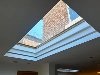 a skylight in a room with a window at Entire Seaside Home 6 Private BedRooms Sleeps 10,4 Minute Walk To Station in New Brighton