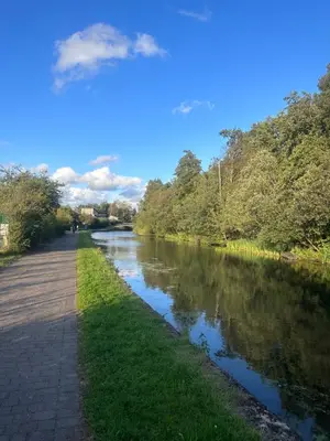 a river with a path next to it at 3 BR- Central Wigan- HOT TUB in Ince-in-Makerfield