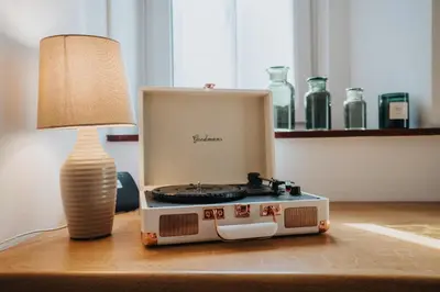 a toaster sitting on a table next to a lamp at VICHY - Temple Court Superb apartment in City Center in Liverpool