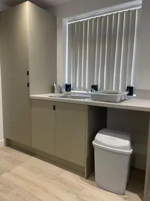 a bathroom with a sink and a toilet at Balmoral Stays 6 - Studio Apartment by Pleasure Beach in Blackpool