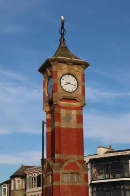 a clock tower on top of a building at Modern and comfortable stay in Morecambe in Morecambe