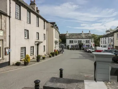 a street in a small town with buildings at Edgemere Hideaway in Grange Over Sands