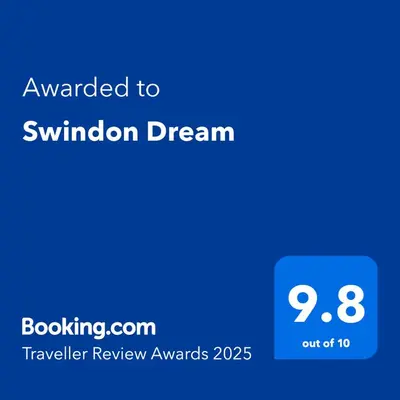a blue screen with the text awarded to the winter program at Swindon Dream in Liverpool