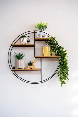 a ring shelf with plants on a wall at Westminster Apartment in Liverpool