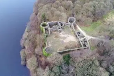 an aerial view of a building on the side of a mountain at Cheerful 2 bedroom town house in Lancashire in Chorley