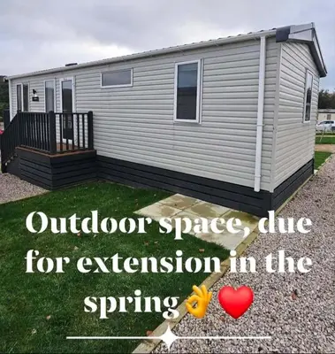an outdoorspace dip for extension in a tiny house at Escape in Carnforth Lodge - Sleeps 6 in Carnforth