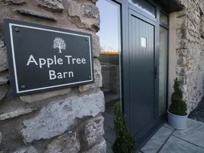 an apple tree barn sign on the side of a building at Apple Tree Barn in Dalton in Furness