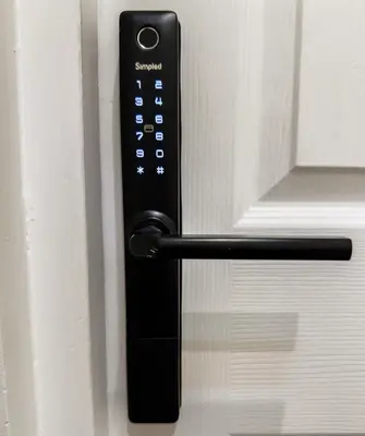 a black remote control is attached to a door at Lethbridge Villa 49 Apartment 3 Super Fibre WiFi, Free parking in Southport