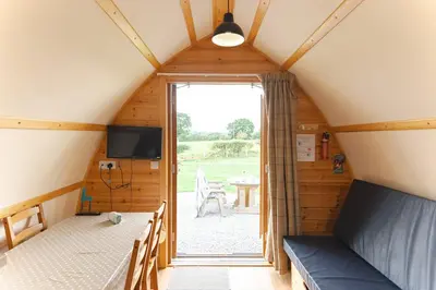 a small room with a bed and a window at Ribble Valley by Wigwam Holidays in Langho