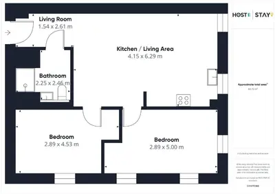 a plan of a floor plan of a house at Host & Stay - Mariposa Waterloo in Sefton