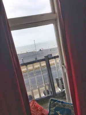 a view of the airport from a window of an airplane at Camelot Seafront Hotel in Blackpool