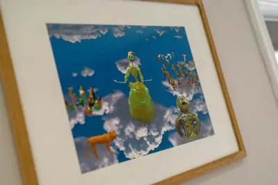 a picture of toy figurines in a picture frame at Attico, 2BR City Centre Apartment, Sleeps 6! in Liverpool