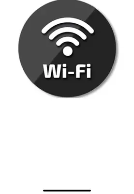 a button with a wifi symbol on it at Seaside Suites sleep 8 in Blackpool