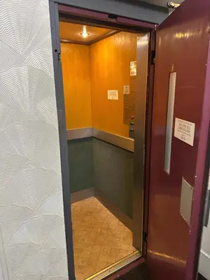 an open door to a hallway in a building at Balin Helmshore in Blackpool