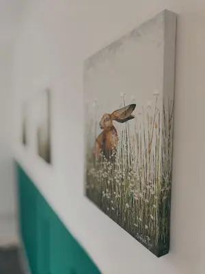 a painting of a reindeer on a shelf at North View in Blackpool